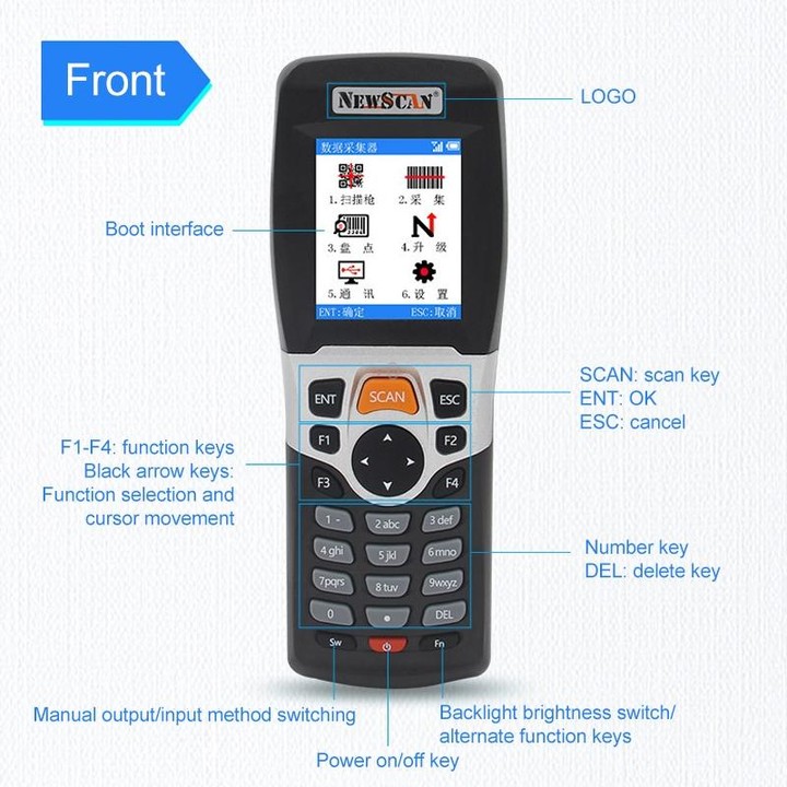 NEWSCAN NS3309 One-dimensional Red Light USB + Wireless Barcode Scanner Collector
