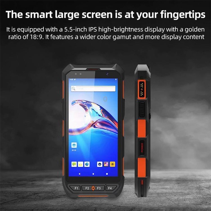 5.5 inch Android 10 IP65 Handheld Industrial Data Terminal Barcode Scanner, Style: NFC HF