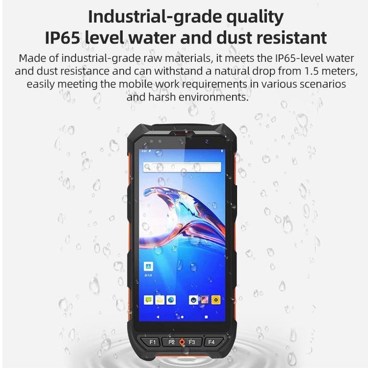 5.5 inch Android 10 IP65 Handheld Industrial Data Terminal Barcode Scanner, Style: RFID UHF + NFC HF + 2D Head