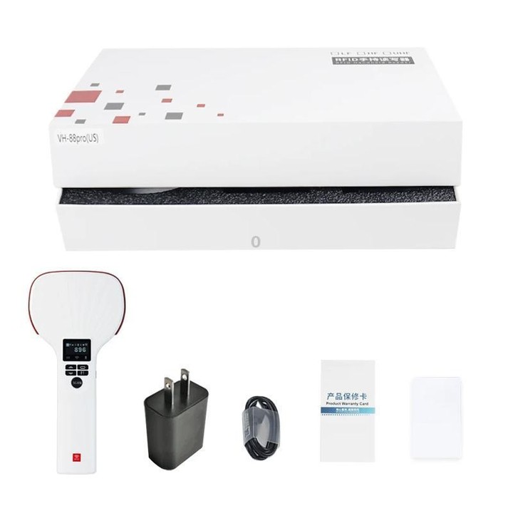 Long Range RFID UHF Portable Handheld Bluetooth Reader, Style: Standard + 2D Head (EU Plug)
