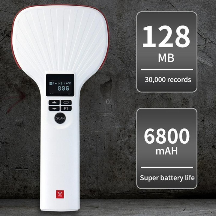 Long Range RFID UHF Portable Handheld Bluetooth Reader, Style: Standard + 2D Head (UK Plug)