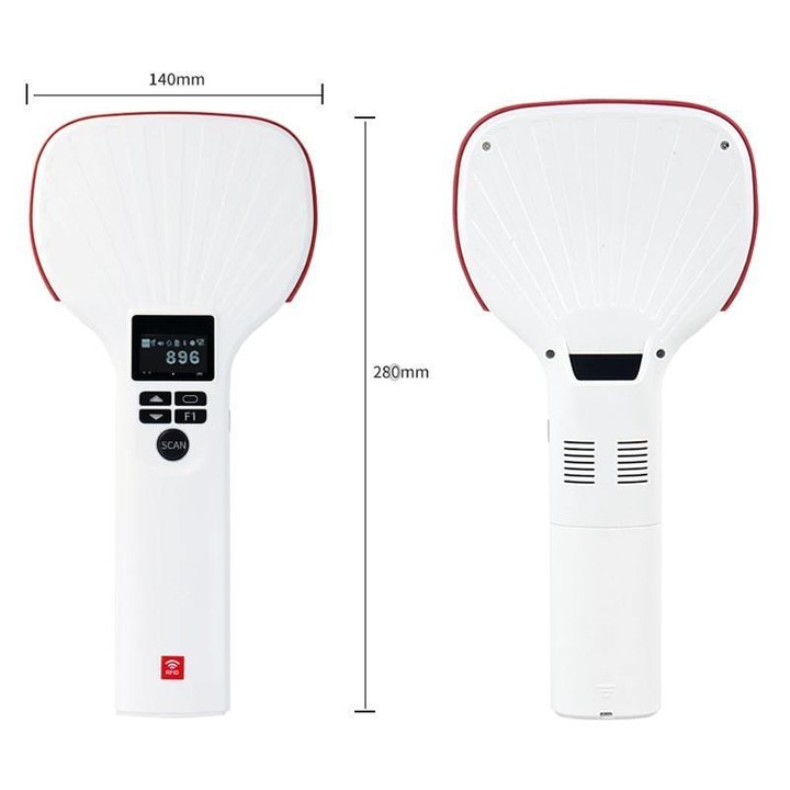 Long Range RFID UHF Portable Handheld Bluetooth Reader, Style: Standard + 2D Head (US Plug)