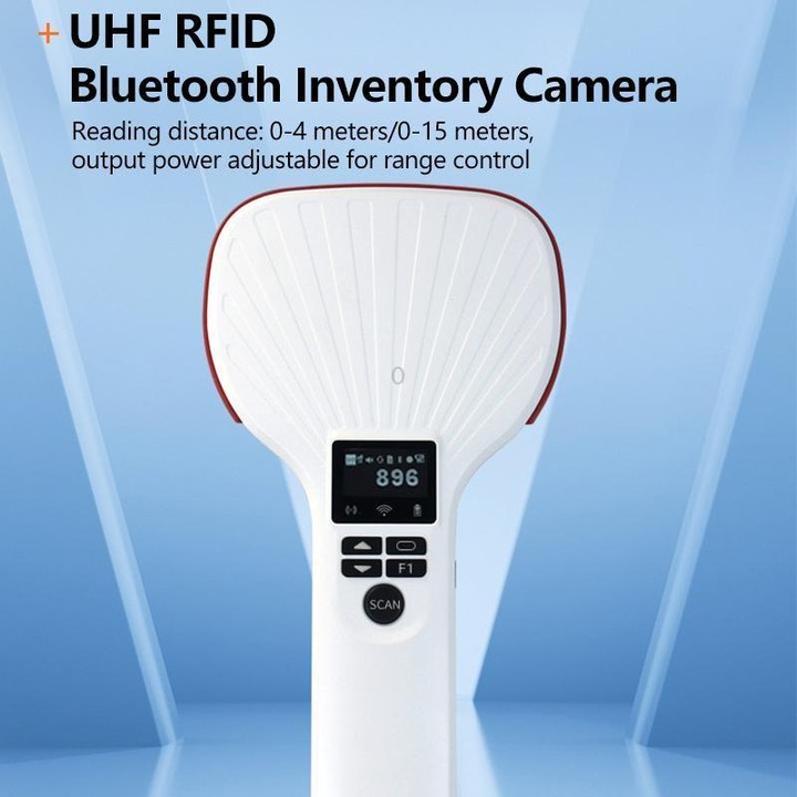 E710 Chip Long Range RFID UHF Portable Handheld Bluetooth Reader, Style: Enhanced (UK Plug)