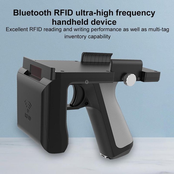 UHF RFID Radio Frequency High Performance Handheld Back Clip Bluetooth Communication Reader, Style: Bluetooth RFID Reading and W