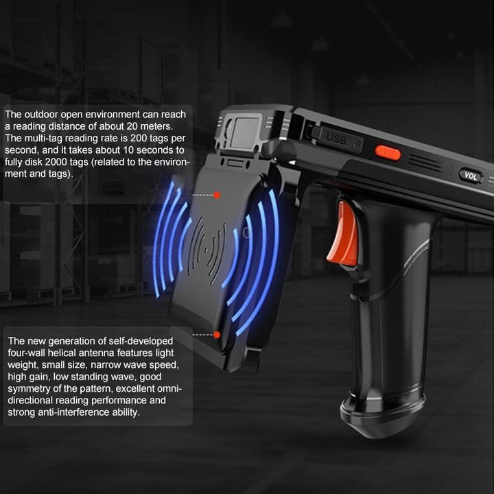 RFID UHF Handheld Intelligent Terminal PDA Scanner 915M Reader, Style: Standard Version