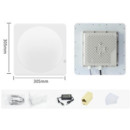 UHF RFID Long Range 9dBi Integrated Reader with E710 Chip, Style: Standard (US Plug)