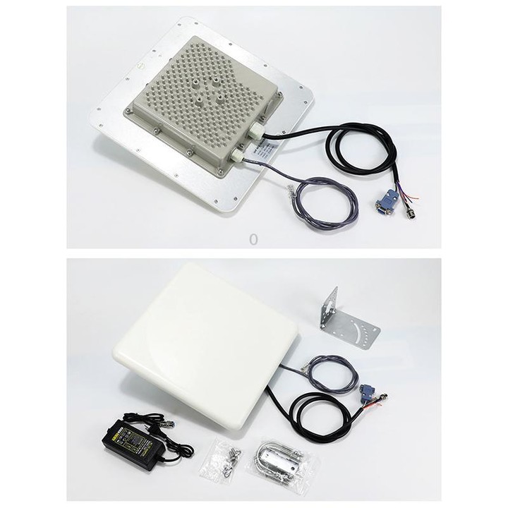 UHF RFID Long Range 9dBi Integrated Reader with E710 Chip, Style: Add Power Over Ethernet (UK Plug)