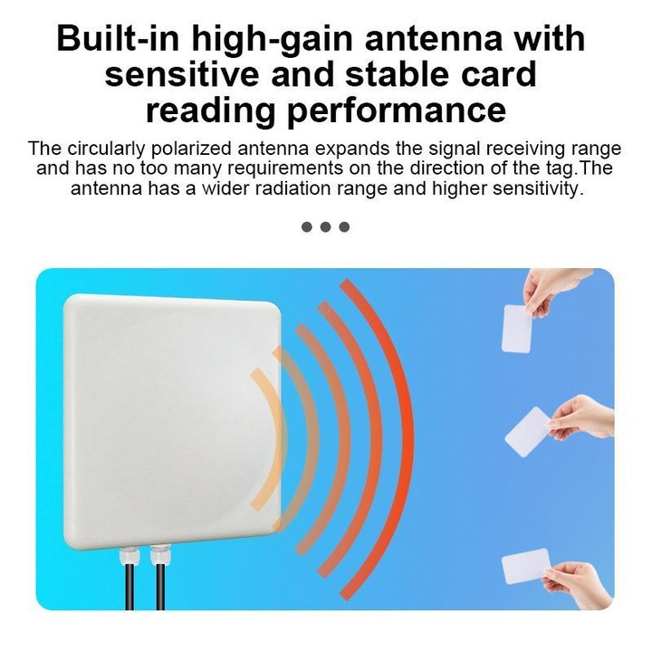 UHF RFID Long Range 9dBi Integrated Reader with E710 Chip, Style: Add WiFi Communication (US Plug)