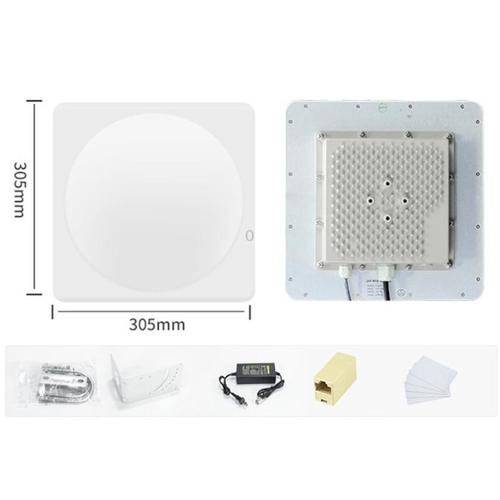 UHF RFID Long Range 9dBi Integrated Reader with E710 Chip, Style: Add 4G Network (EU Plug)