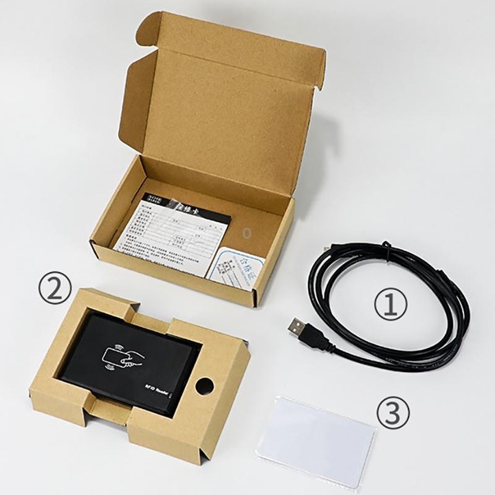 UHF RFID Desktop Reader / Writer Dual-Mode Output Electronic Tag Writer (Black)