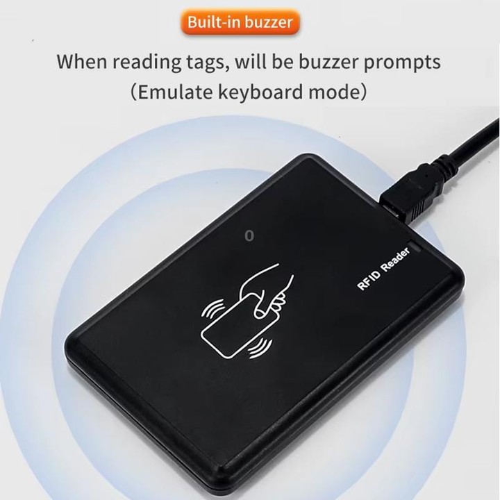 UHF RFID Desktop Reader / Writer Dual-Mode Output Electronic Tag Writer (Black)