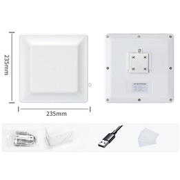 UHF Electronic Tag Identification RFID Reader / Writer 7dbi Antenna Integrated Reader, Style: USB Virtual Port (US Plug)
