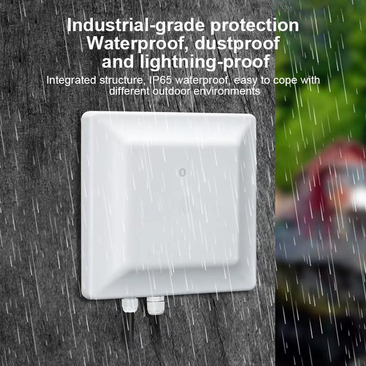 UHF RFID Reader Long Range Integrated Reader Writer With E710 Chip, Style: Add Power Over Ethernet (UK Plug)