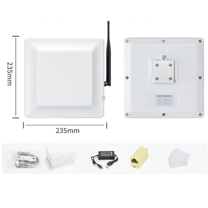 UHF RFID Reader Long Range Integrated Reader Writer With E710 Chip, Style: Add 4G Communication (EU Plug)