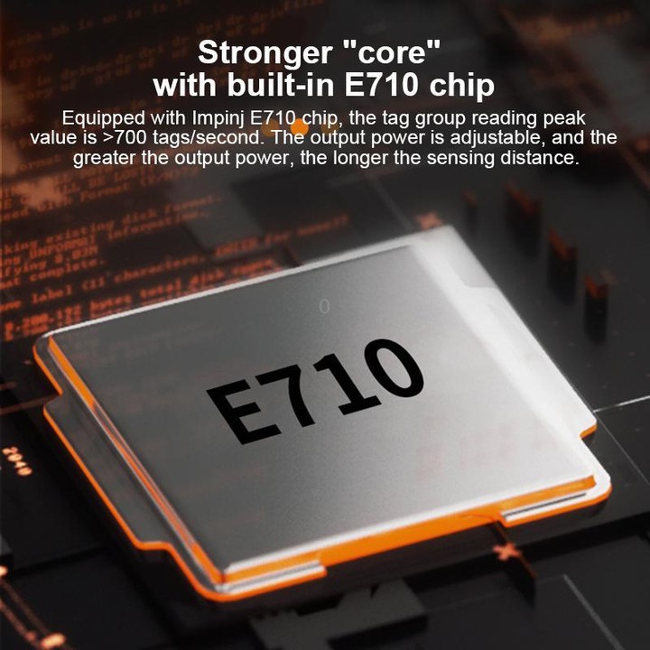 UHF RFID Reader Long Range Integrated Reader Writer With E710 Chip, Style: Add 4G Communication (US Plug)