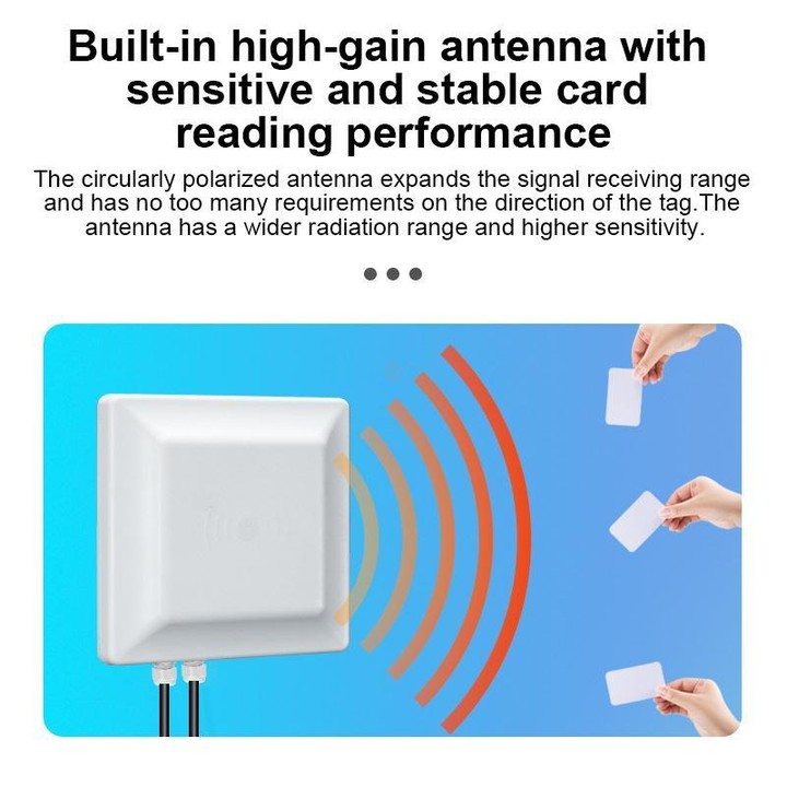 UHF RFID Reader Long Range Integrated Reader Writer With E710 Chip, Style: Add Low Temperature Heating Device (US Plug)