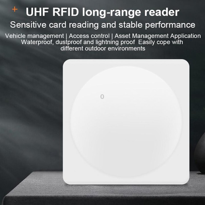 Industrial UHF RFID Long Range Integrated Reader Built-in 9dBi Antenna, Style: with WiFi Communication (US Plug)