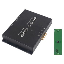 4-Channel UHF RFID Reader Writer, MODBUS Passive Temperature Sensor Reader for Electric Power Monitoring (Black)