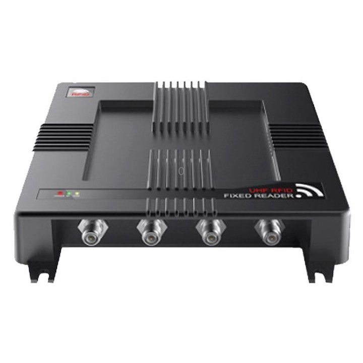 4-Channel RFID Reader / Writer with Impinj E710 Module, Fixed UHF Industrial Long-Range Reader for Warehouse Management (EU Plug