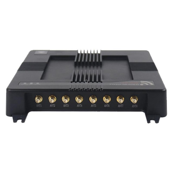 8-Channel RFID Reader / Writer with Impinj E710 Module, Fixed UHF Industrial Long-Range Reader for Warehouse Management (UK Plug