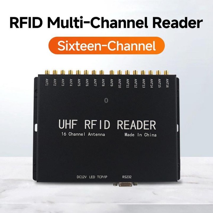 16-Channel Split-Type UHF RFID Reader / Writer for Electronic Tag Identification, Asset Management & Industrial Applications (Bl