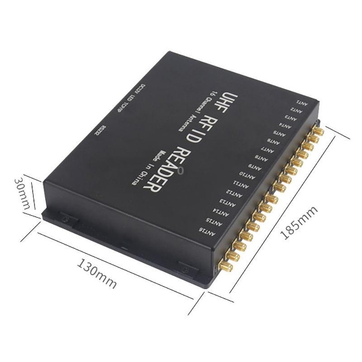 16-Channel Split-Type UHF RFID Reader / Writer for Electronic Tag Identification, Asset Management & Industrial Applications (Bl
