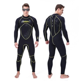 SLINX 1101 3mm Neoprene Super Elastic Wear-resistant Warm Cold-proof Y Shape Stitching One-piece Long Sleeve Wetsuit for Men