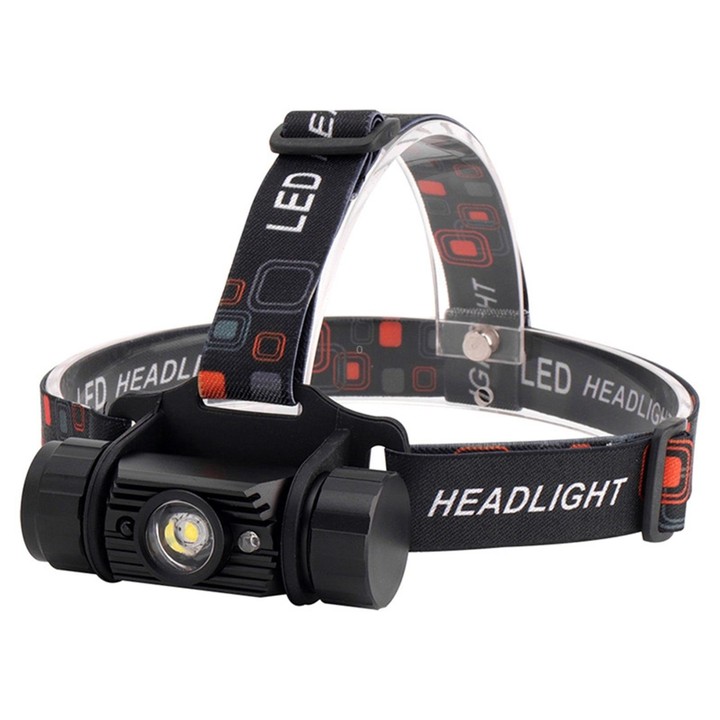 LED Induction Headlight USB Charging Outdoor Waterproof Strong Light Fishing Aluminum Flashlight Headlight (Headlight+2xBatterie